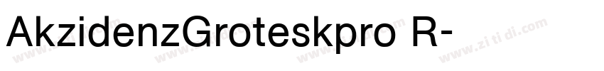 AkzidenzGroteskpro R字体转换